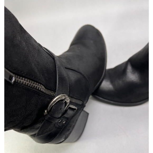 BARETRAPS Womens Willow Black Heeled Riding Boots Round Toe Stacked Heel 11M - Picture 8 of 9